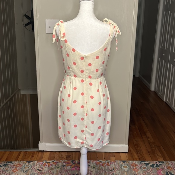 Reformation Yves Mini Dress Andie Polka Dot New Size 6 - Picture 9 of 12